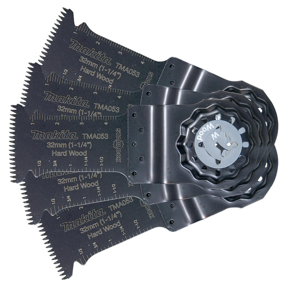 Pack 5 Hojas de inmersión Bim Madera Dura 32x50mm - Makita - Herram.cl