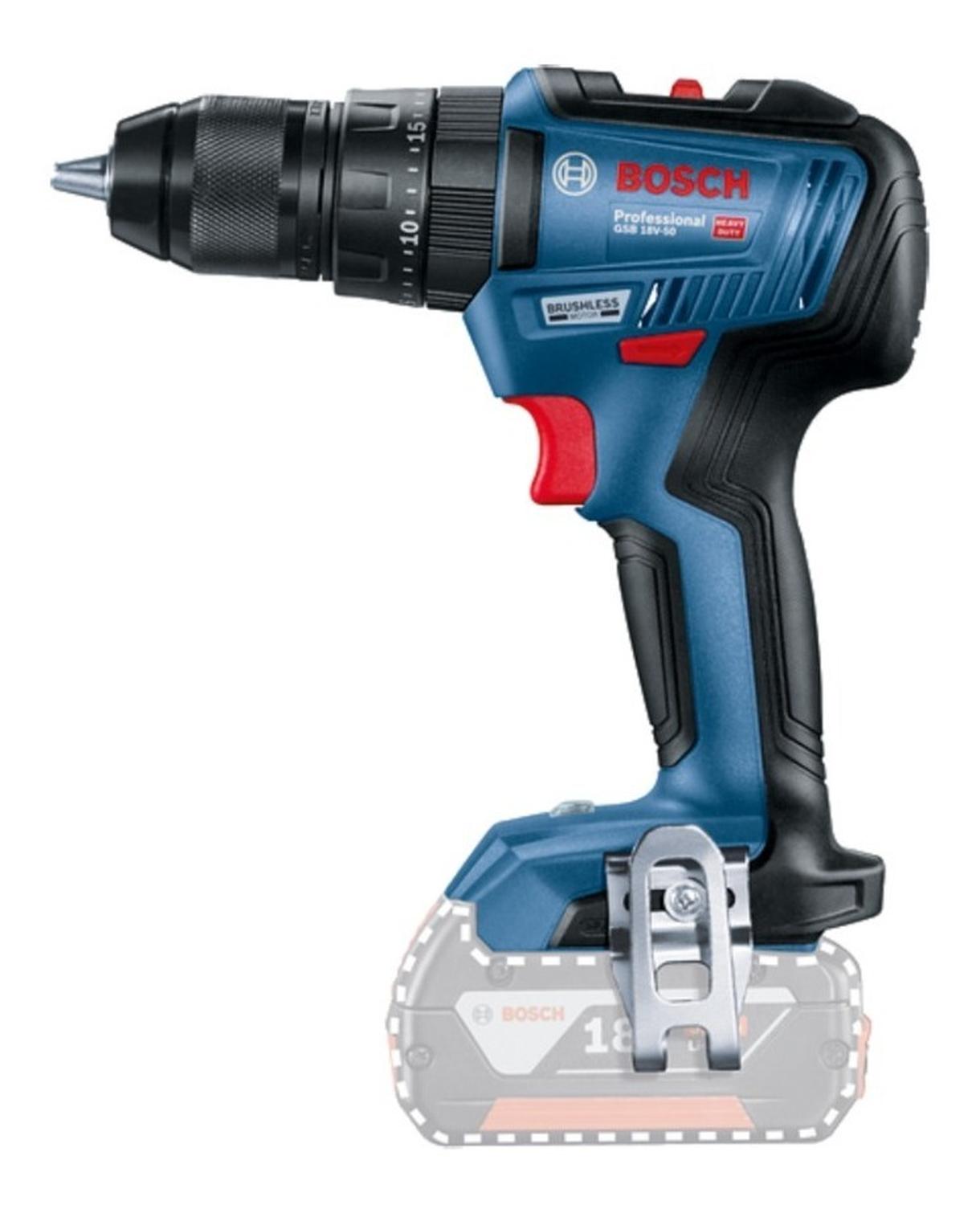 Taladro Atornillador Percutor Bosch Gsb 18v - 50 Bare Tool - Herram.cl