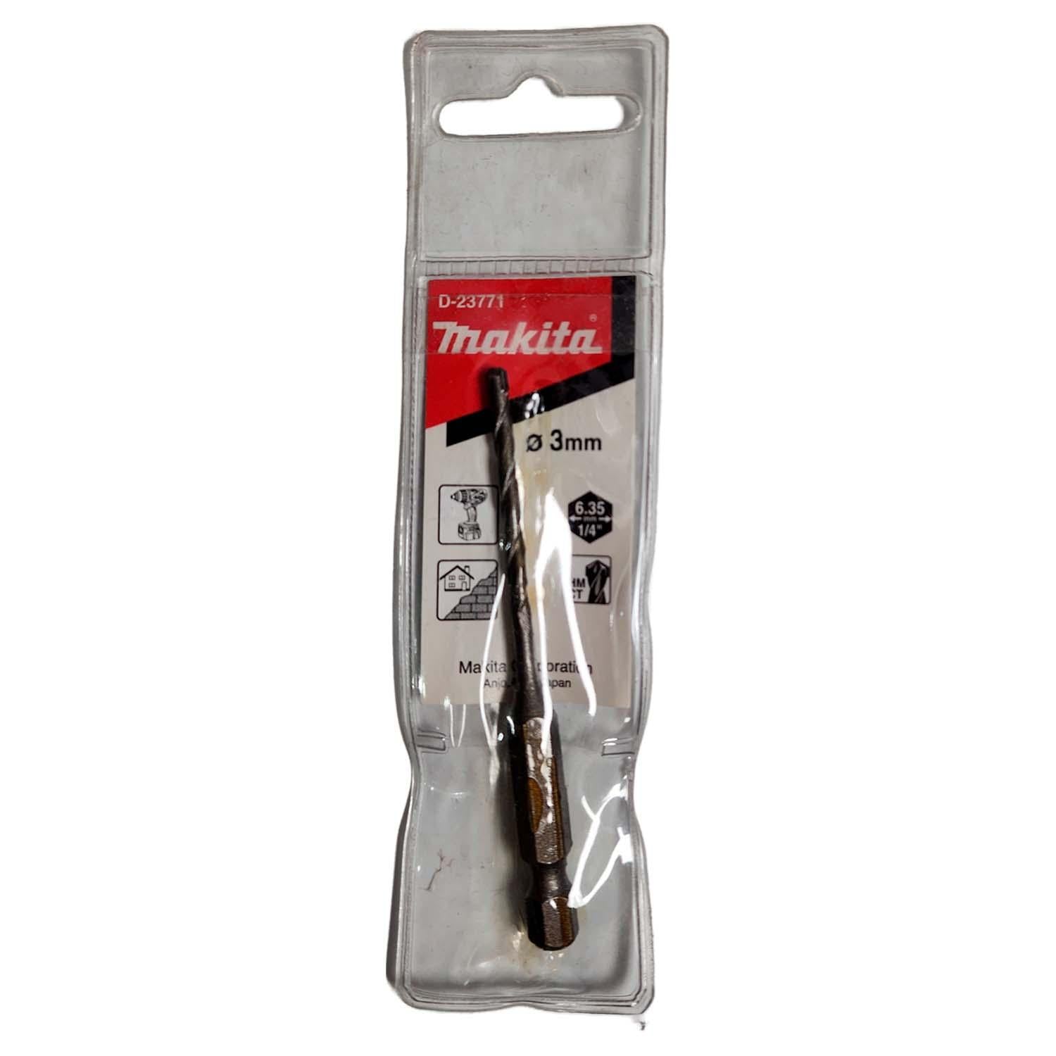 Broca Para Concreto 3x80mm (Toma Hex. 1/4'') - Makita - Herram.cl