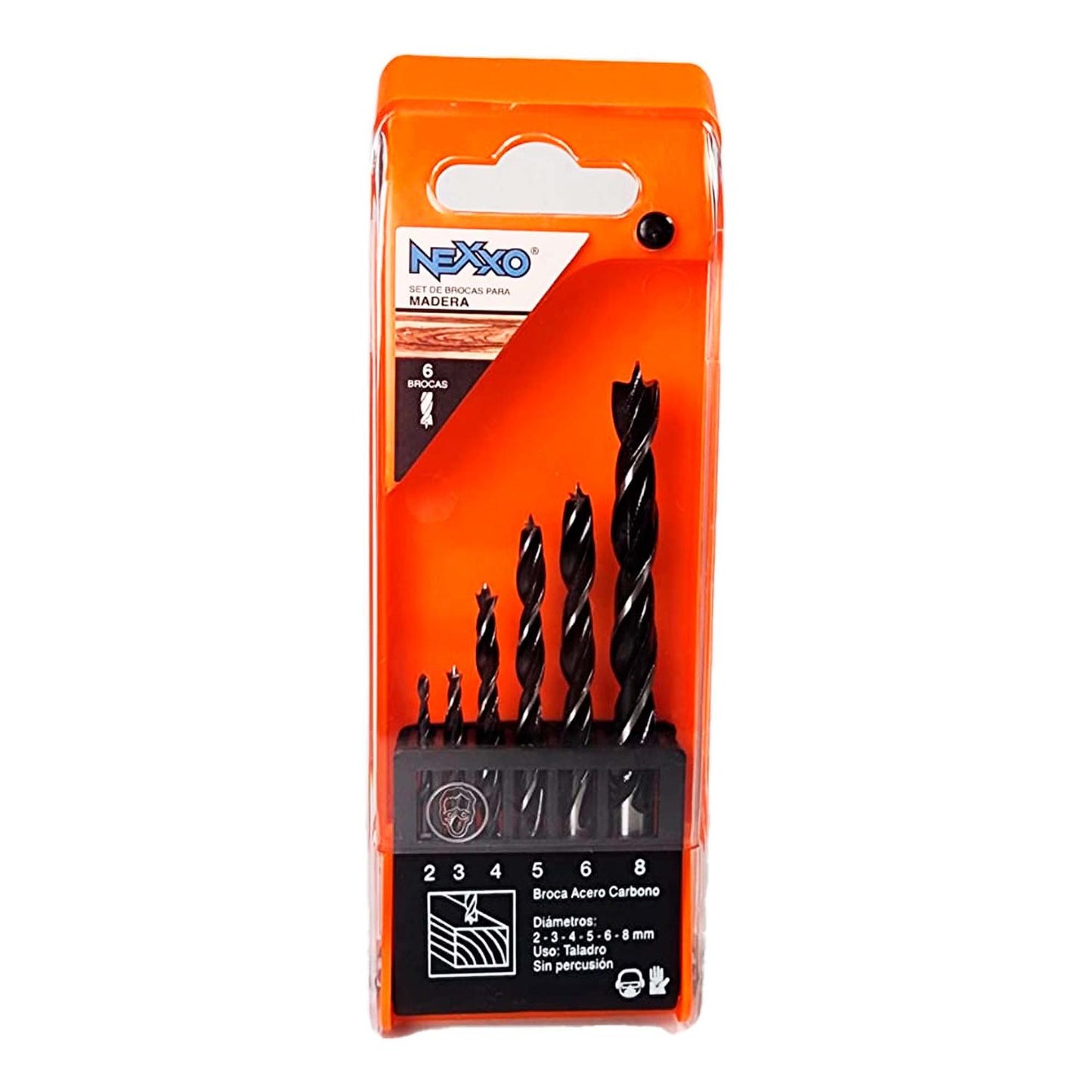Set de Brocas Para Madera (2 - 8mm) 6 Pzas - Nexxo - Herram.cl