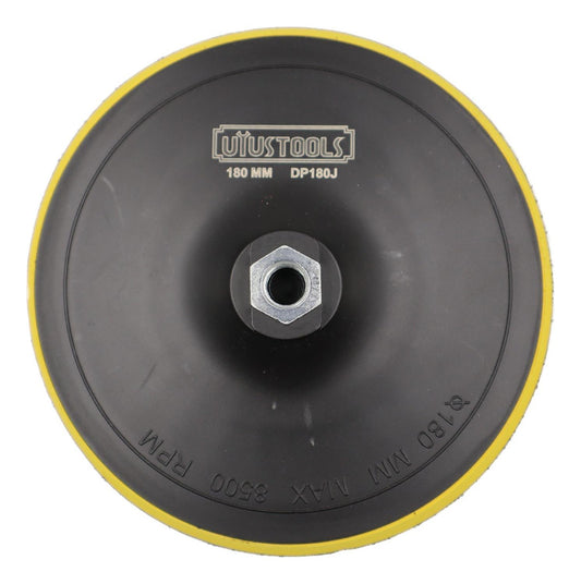 Plato Con Velcro 7'' (180mm) + 5 Lijas - Uyustools - Herram.cl
