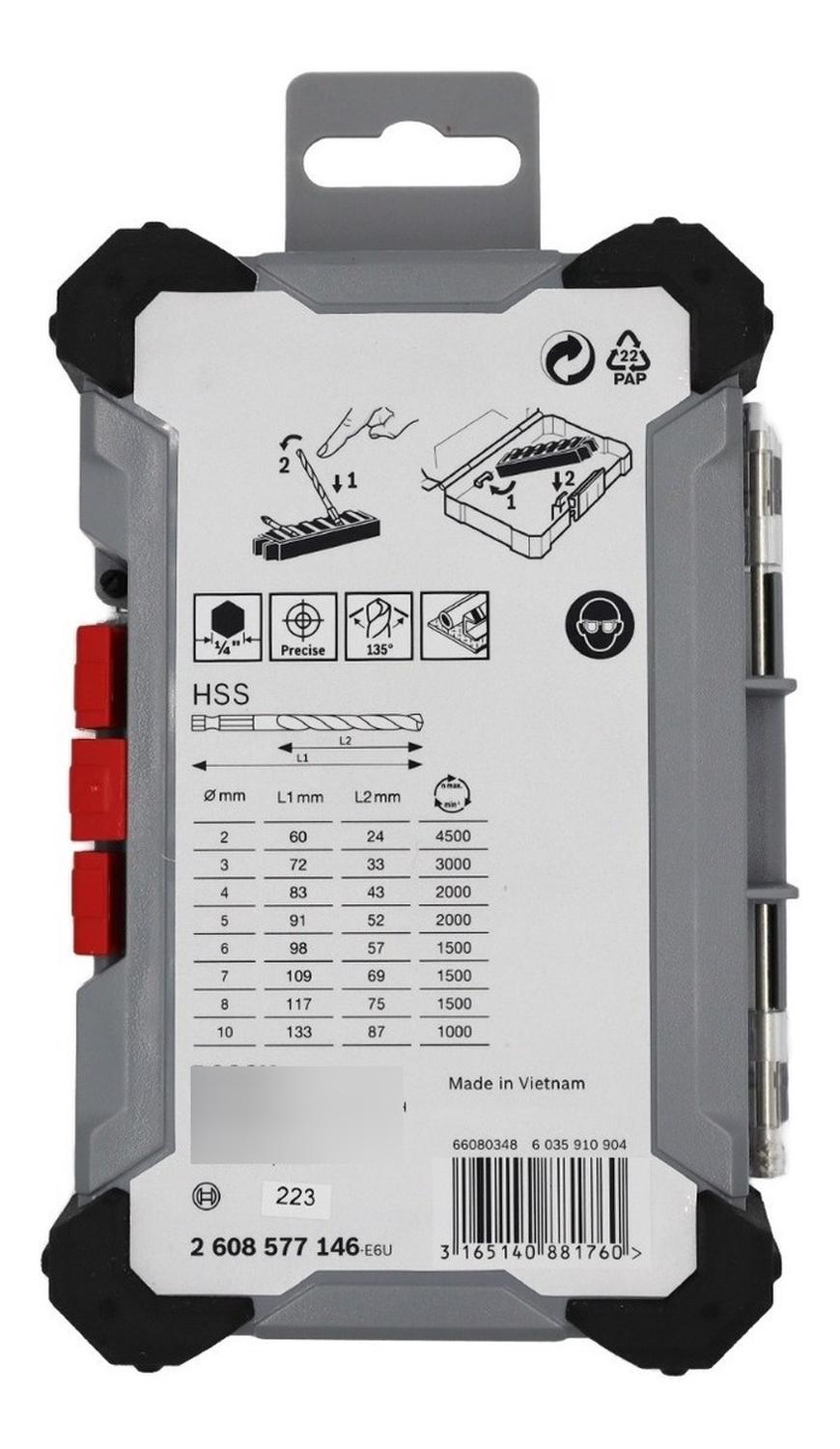 Set De 8 Brocas Impact Control HSS Toma 1/4 Bosch - Herram.cl