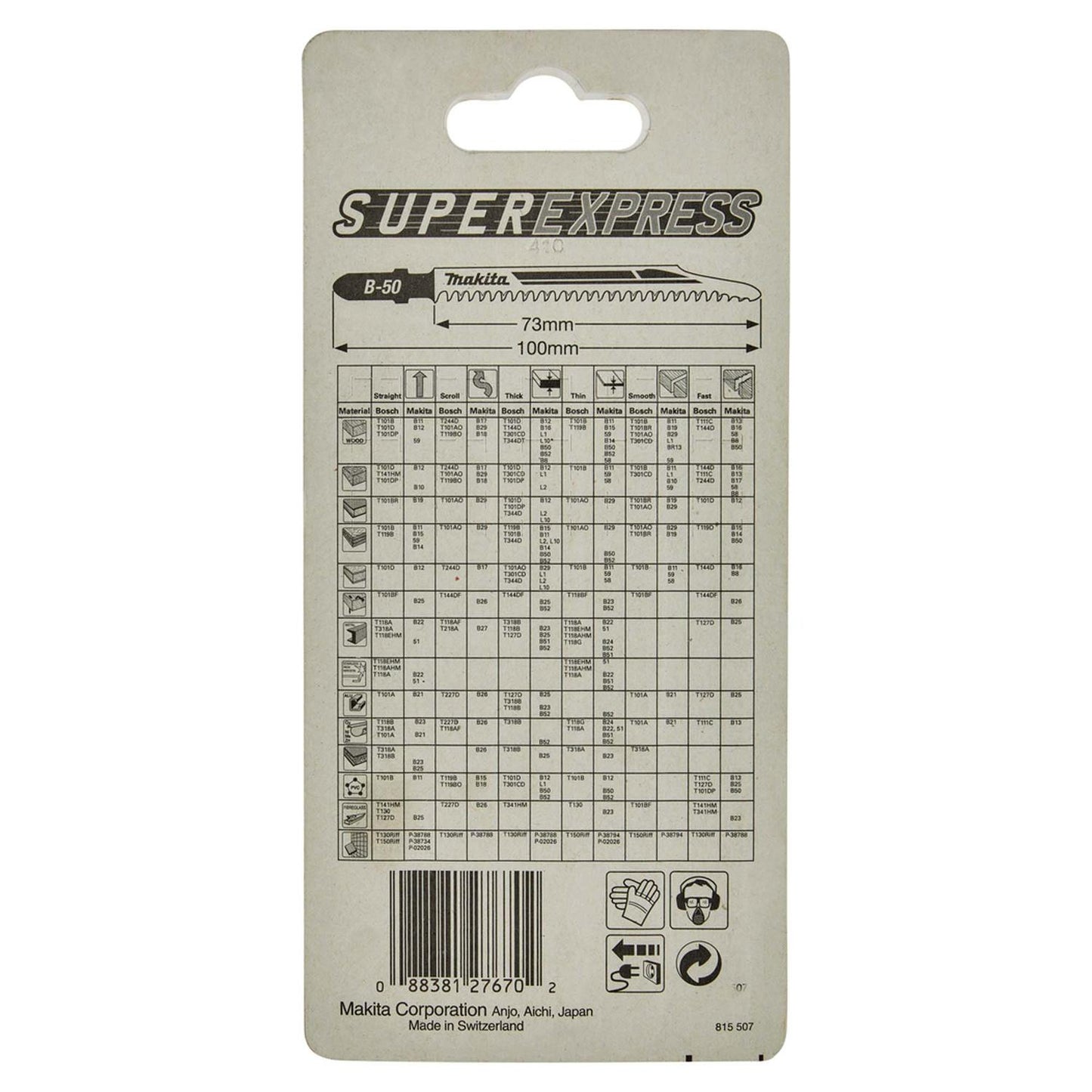 Hoja de calar SUPEREXPRESS HCS B - 50 100mm 5 Pzas - Makita - Herram.cl