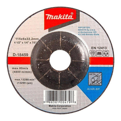 Pack 5 Discos de Desbaste Metal 4 1/2'' X 6mm - Makita - Herram.cl