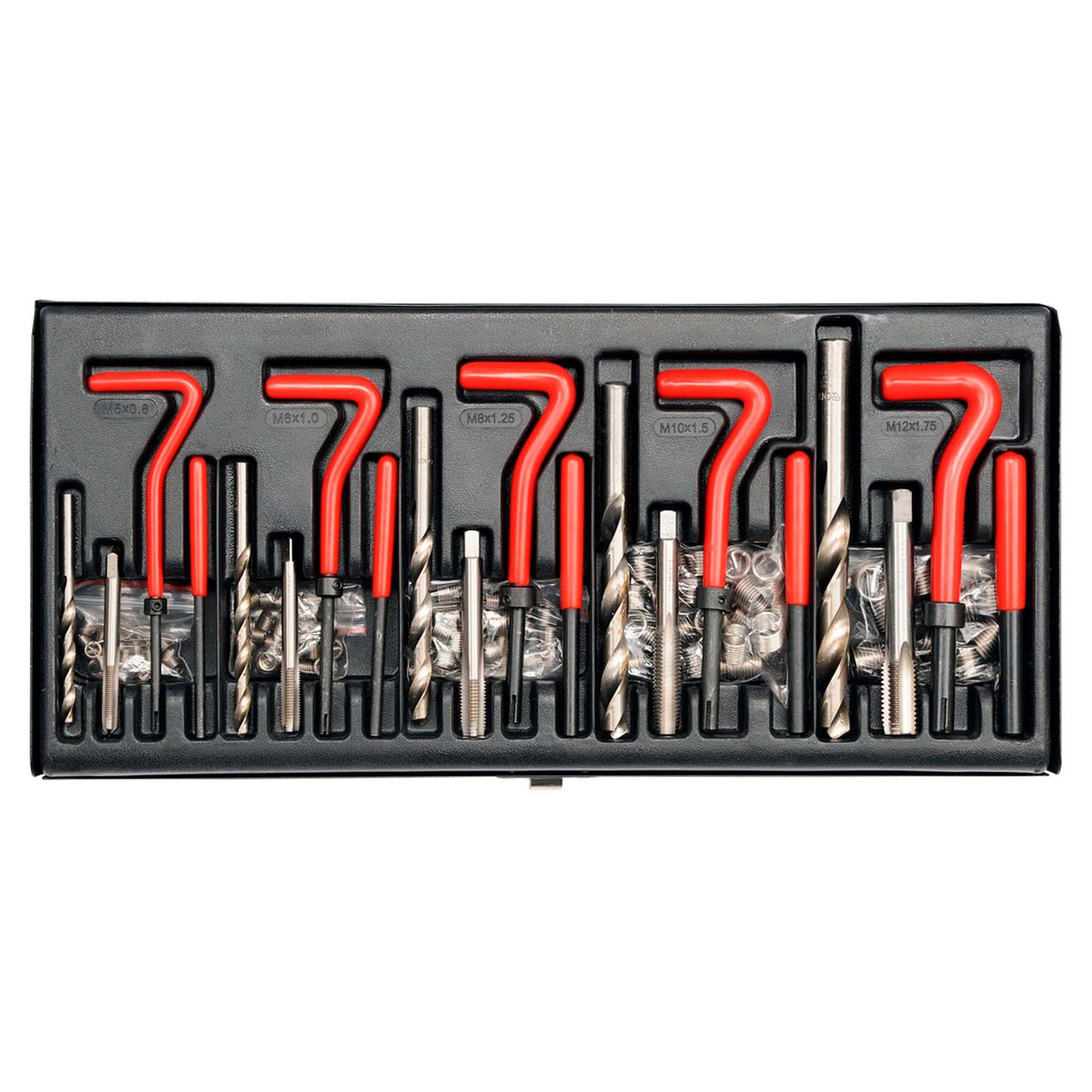 Kit De Reparación De Hilos M5 - M12 131 Pzas YT - 1763 - Yato - Herram.cl