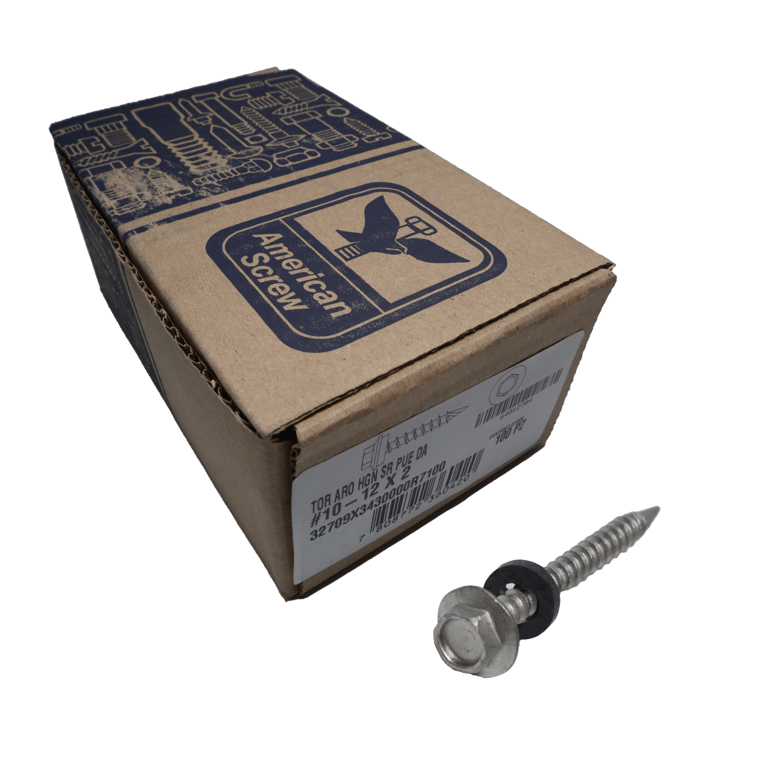 Tornillo Techo Espada 10 - 12 X 2'' 100uds. American ScreW - Herram.cl