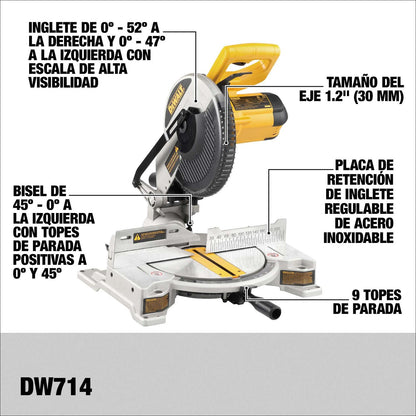 Sierra Ingleteadora 10'' 1.650 W DW714 - B2C - DeWalt - Herram.cl