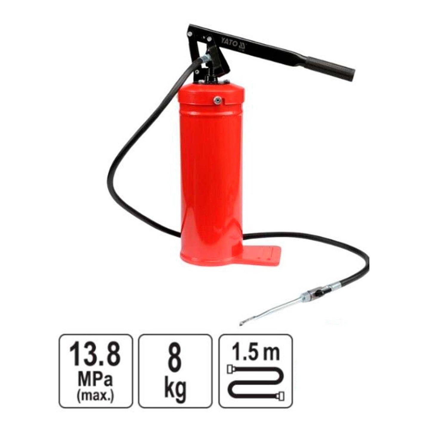 Bomba De Engrase Manual 8kg / 13.8 Mpa - Yato - Herram.cl