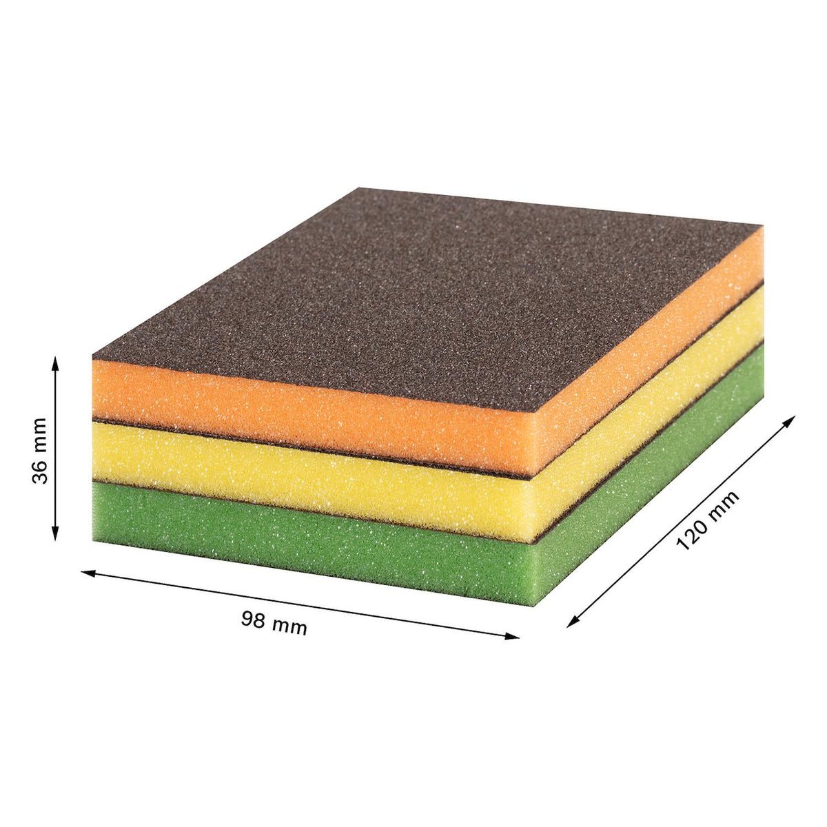 Set 3 Esponjas Lija Bosch Expert S473 Flex 98x120mm M/F/SF - Herram.cl