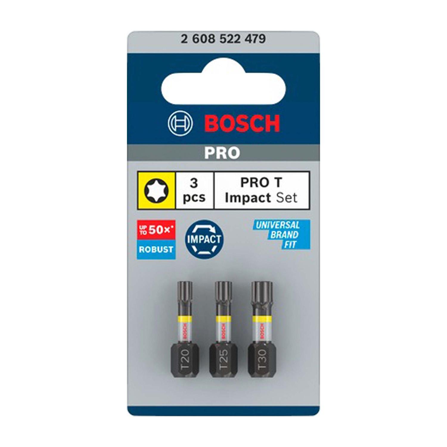 Juego Puntas PRO Impact T(20/25/30)x25mm 3 Pzas - Bosch - Herram.cl