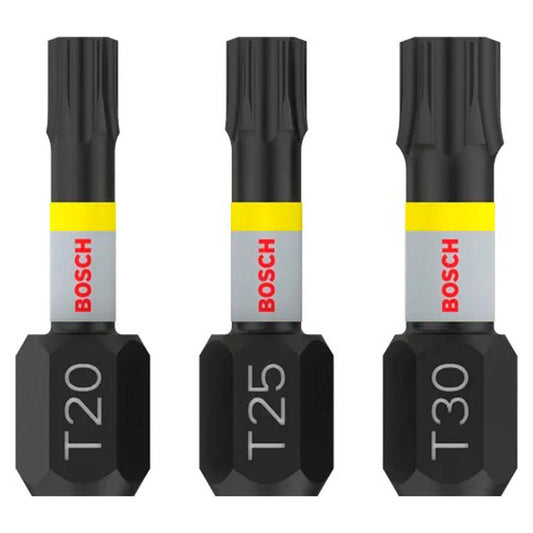 Juego Puntas PRO Impact T(20/25/30)x25mm 3 Pzas - Bosch - Herram.cl