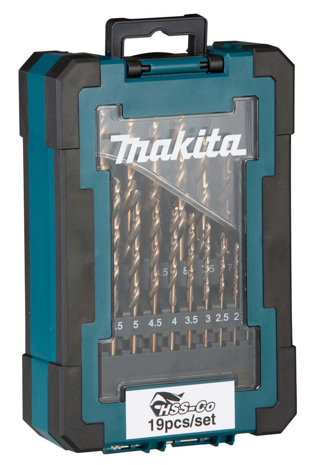 Juego de Brocas Para Metal HSS - CO 1 - 10mm 19 Pzas - Makita - Herram.cl