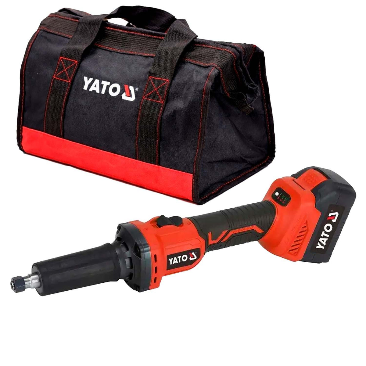 Rectificador Recto 6mm Inalámbrico Yato 18 V 1 Bat. 4 Ah - Herram.cl