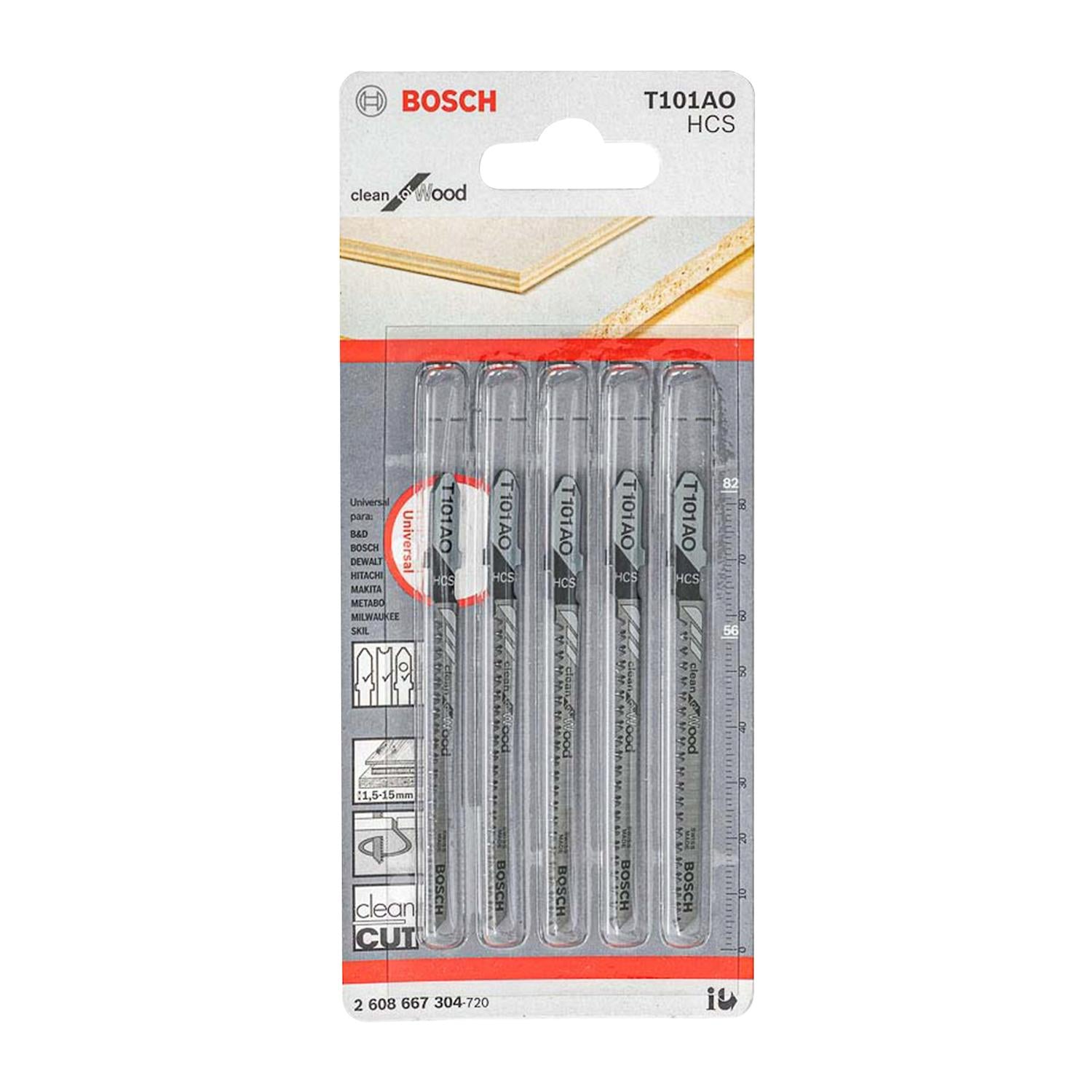 Hoja De Calar Cortes Limpios Y Curvos En Madera 5 Pzas T101AO - Bosch - Herram.cl