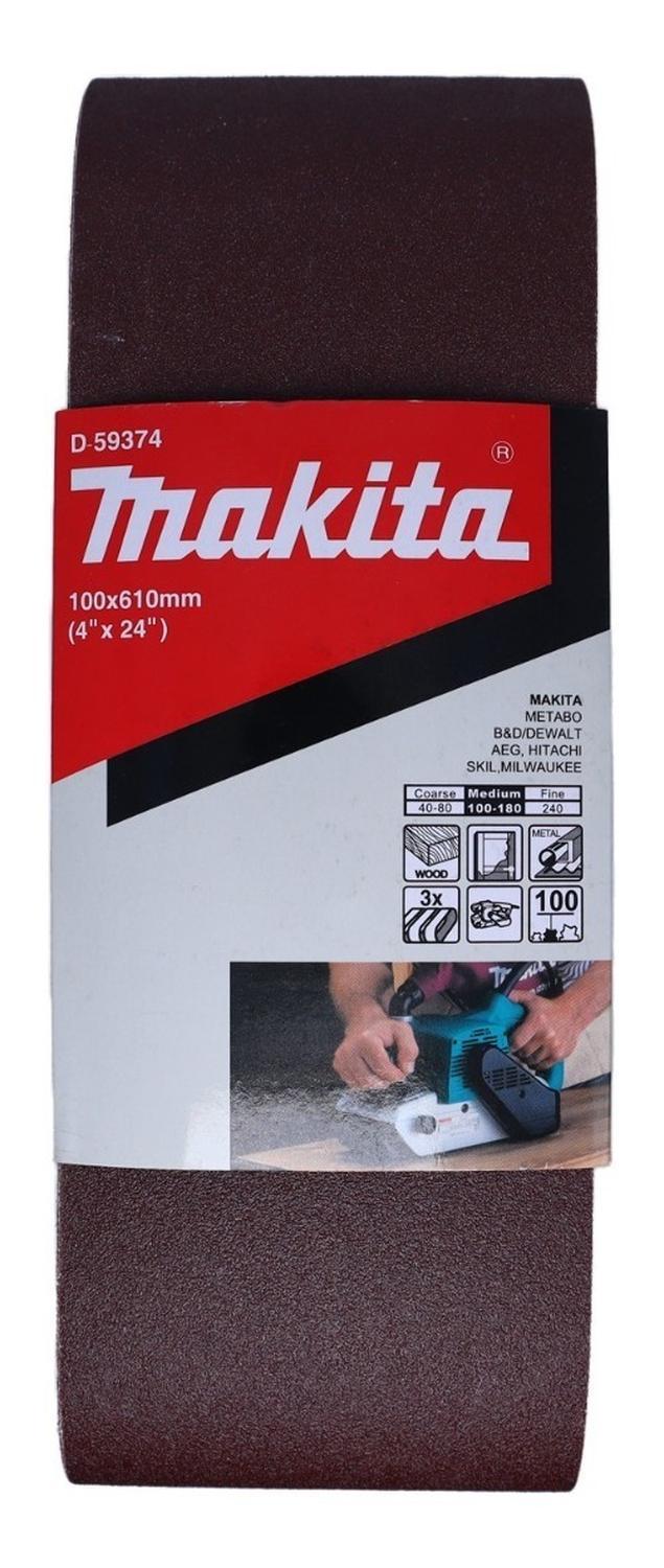 Pack 3 Lijas De Banda 4''x24'' (100x610mm) - Makita - Herram.cl