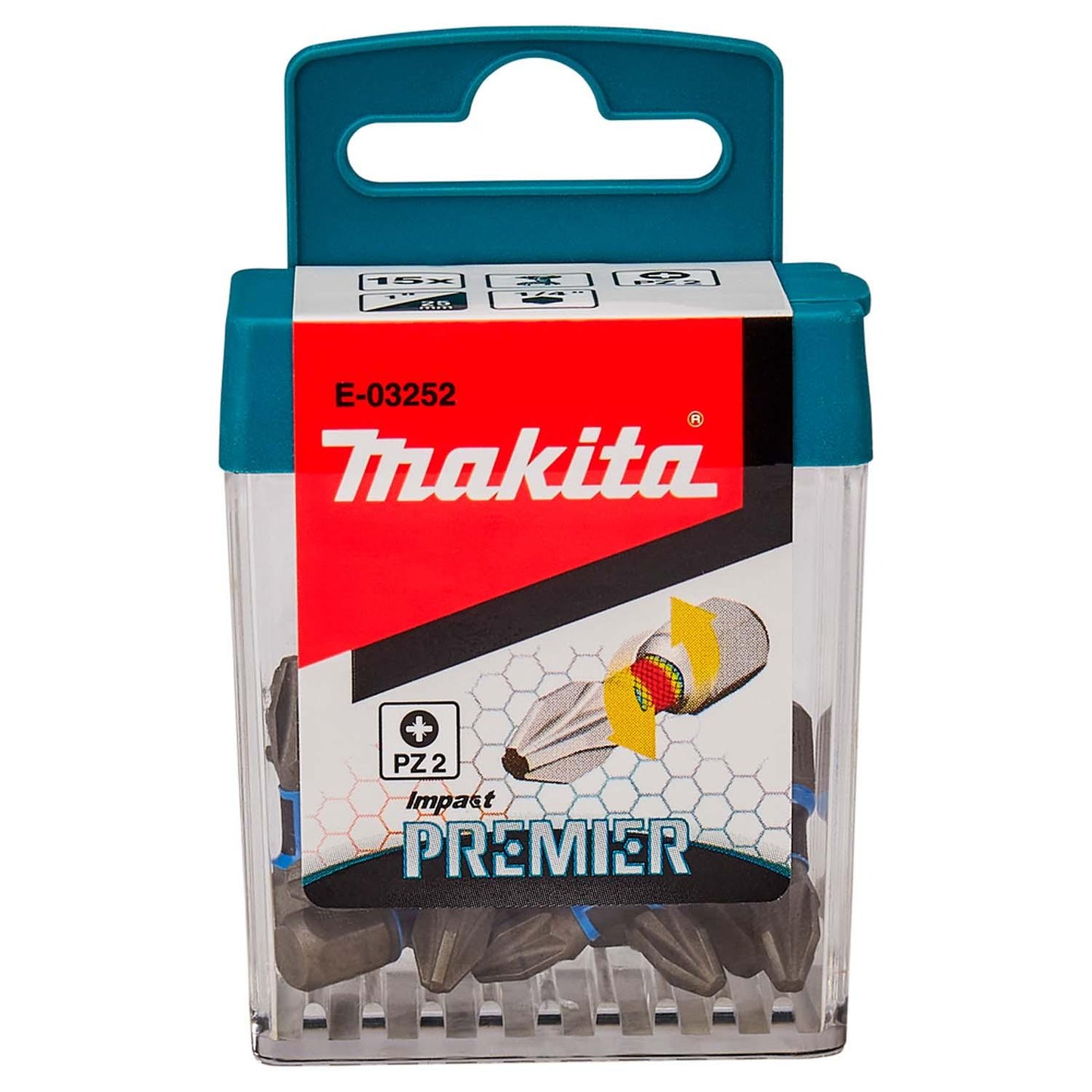 Puntas Impact Premier PZ2 - 25mm 15 Pzas - Makita - Herram.cl