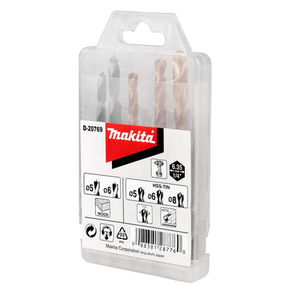 Set Brocas Madera y Concreto 5 Pzas (Hex. 1/4'') - Makita - Herram.cl
