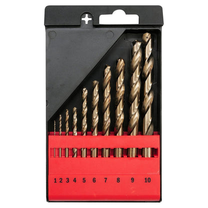 Juego 10 Brocas Metal HSS-Co Yato YT-41603 1-10mm Cobalto - Herram.cl
