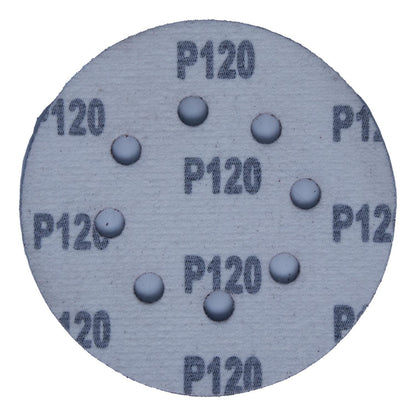 Pack 5 Discos De Lija Con Velcro 5'' (125mm) G120 - Nexxo - Herram.cl