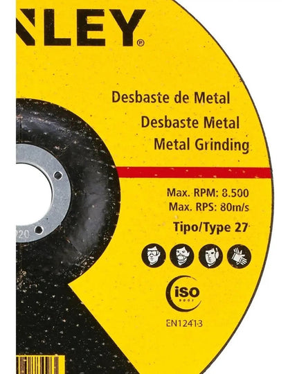 Disco de Desbaste Stanley STA0414 Metal 7"x6mm - Herram.cl