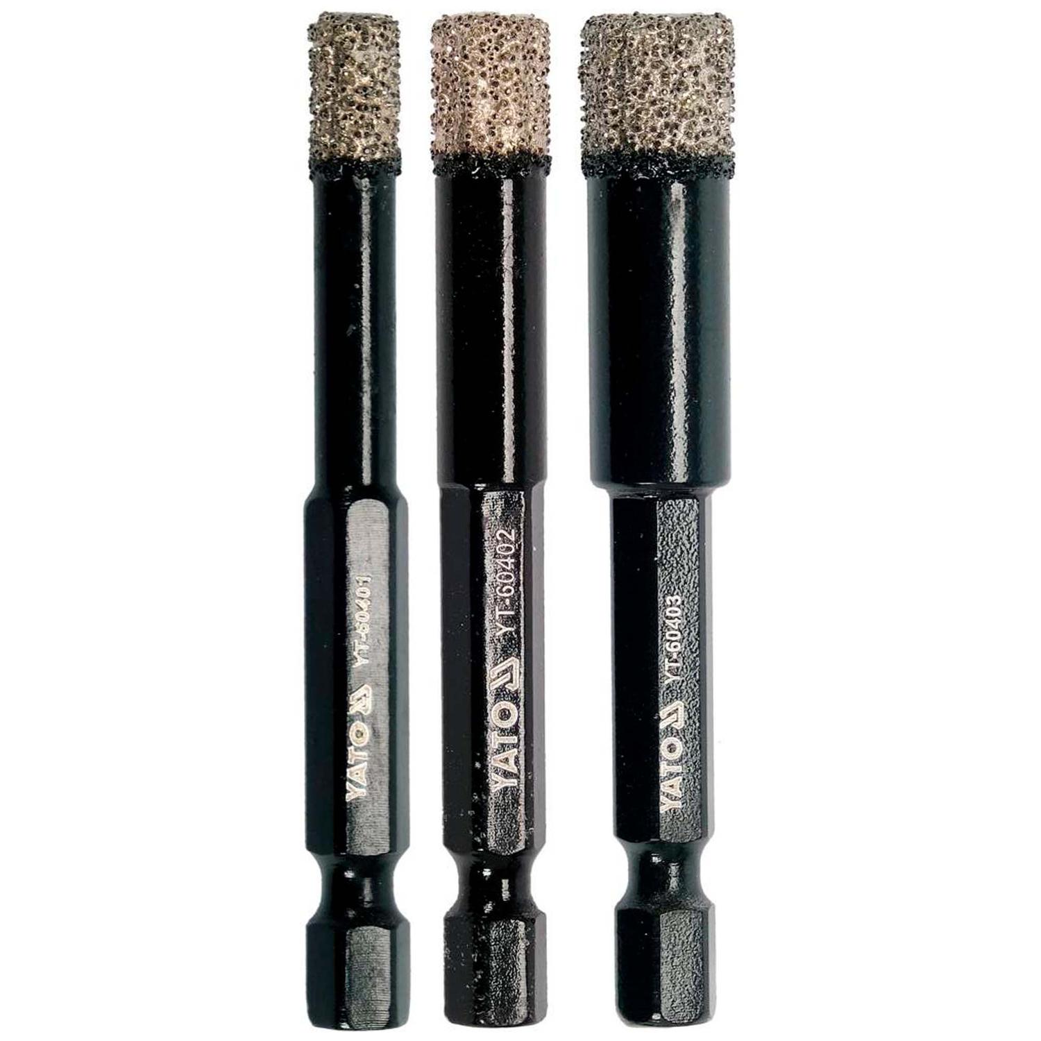 Set Brocas Diamantadas 6, 8, 10mm - Yato - Herram.cl