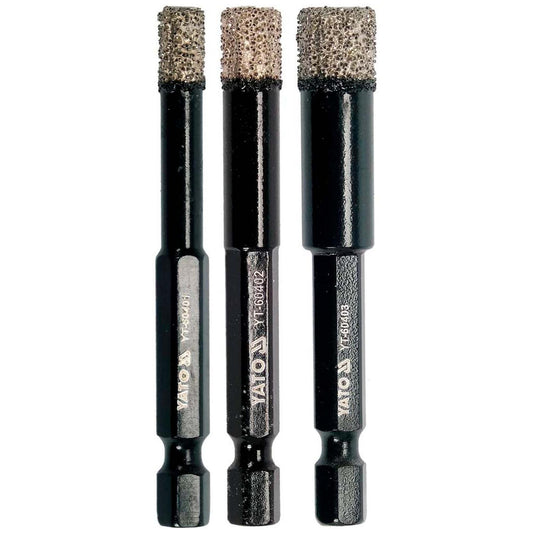 Set Brocas Diamantadas 6, 8, 10mm - Yato - Herram.cl