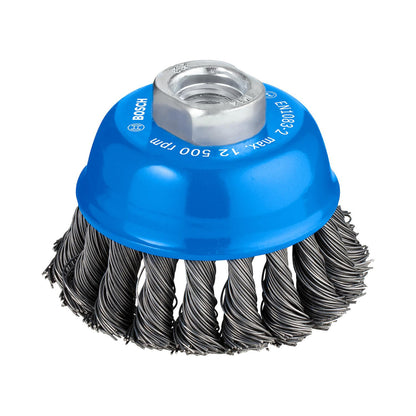 Grata Copa Acero Trenzado PRO 75mm (3'') / M14 - Bosch - Herram.cl