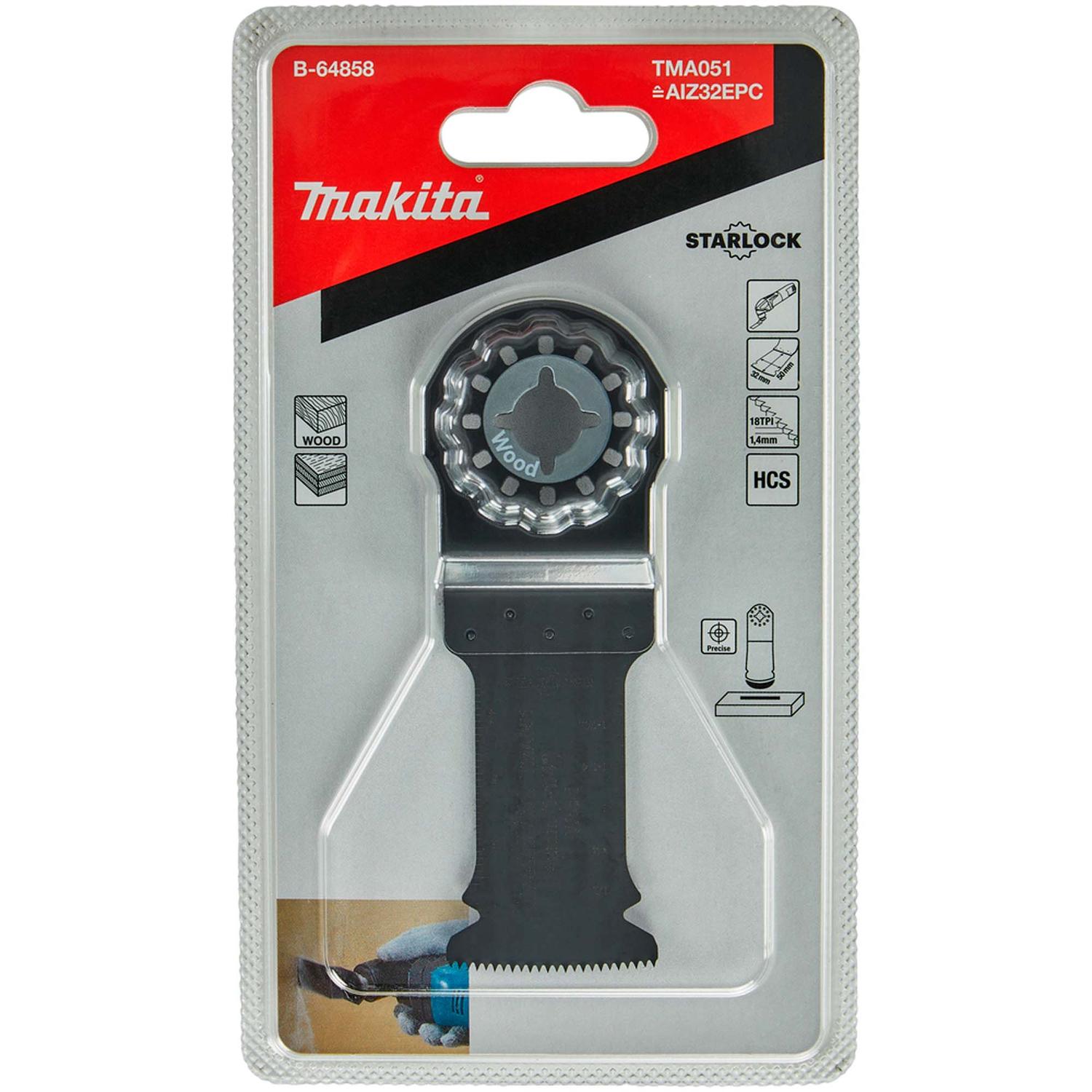 Hoja De inmersión HCS Madera 32x50mm / 18 TPI - Makita - Herram.cl