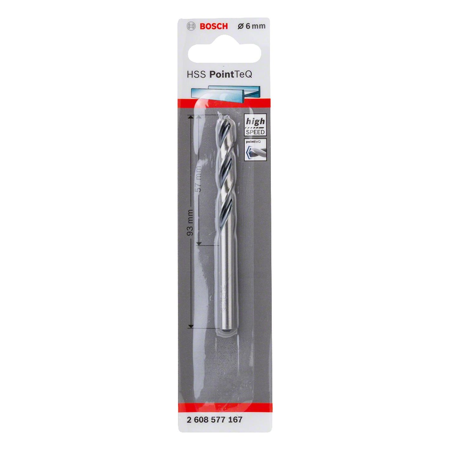 Broca Metal HSS PointeQ - 6.0mm - Blister - Bosch - Herram.cl