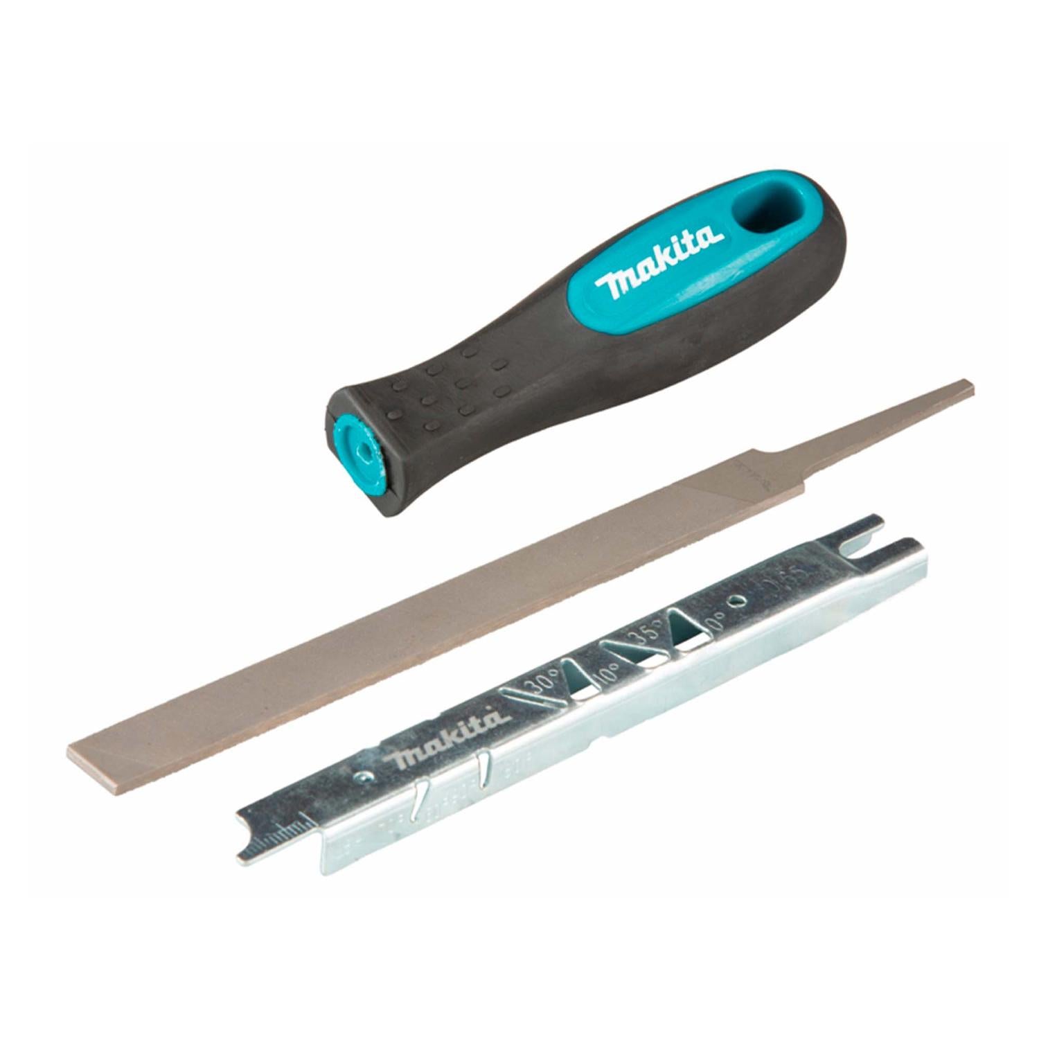 Set de lima plana 6'' con plantilla de profundidad - Makita - Herram.cl