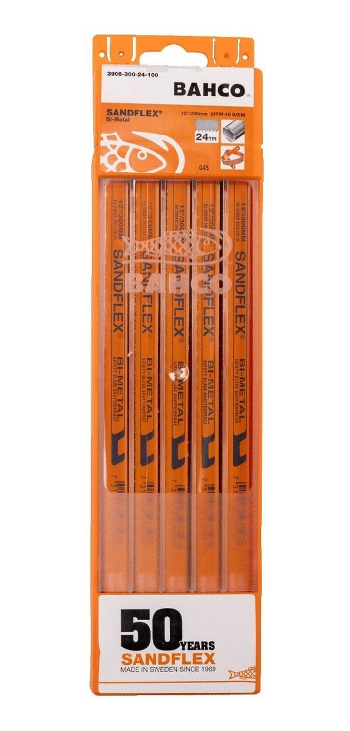 100 Hojas De Sierra Bi - metal Sandflex 12'' - 24 Dientes - Bahco - Herram.cl