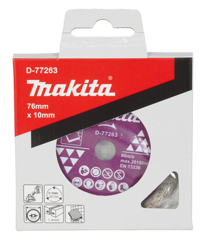 Disco Diamantado Ceramica (3'') 76x1,4x10mm - Makita - Herram.cl
