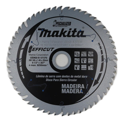 Disco Sierra Para SP600D 165x20mm (6 - 1/2'') 56 Dientes - Makita - Herram.cl