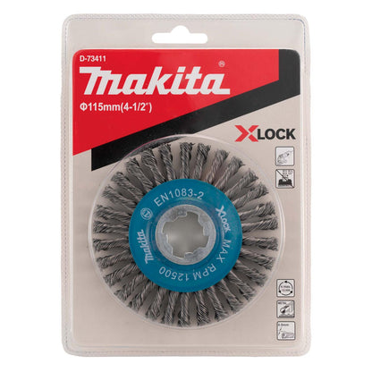 Grata Circular Plana Acero Trenzado X - LOCK 115x0,5mm - Makita - Herram.cl