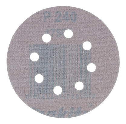 Pack 10 Discos Lija Con Velcro 125mm G240 - Makita - Herram.cl