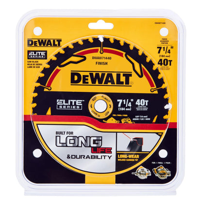 Disco De Sierra Elite Series 7 - 1/4'' Eje 5/8'' 40T - DeWALT - Herram.cl