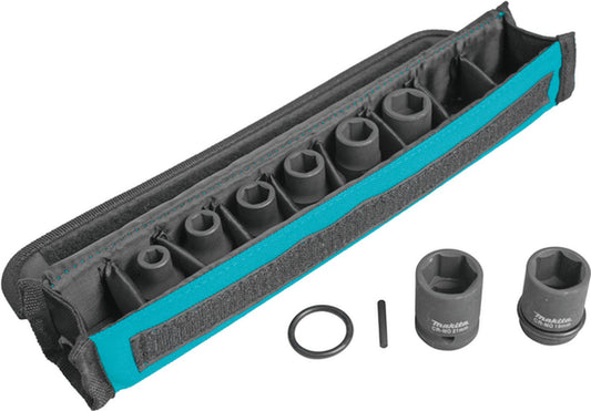 Juego de Dados de Impacto 1/2'' (8 - 21mm) 8 pzas - Makita - Herram.cl