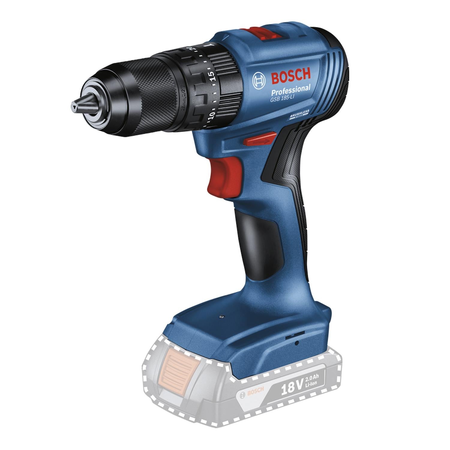 Taladro Percutor Inalámbrico GSB 185 - LI S/Baterías - Bosch - Herram.cl