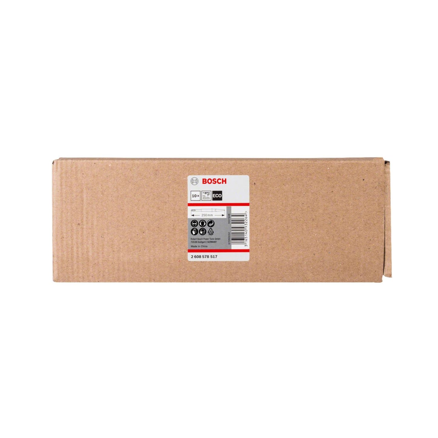 Pack 10 Cinceles Punta SDS - Plus 250mm - Bosch - Herram.cl