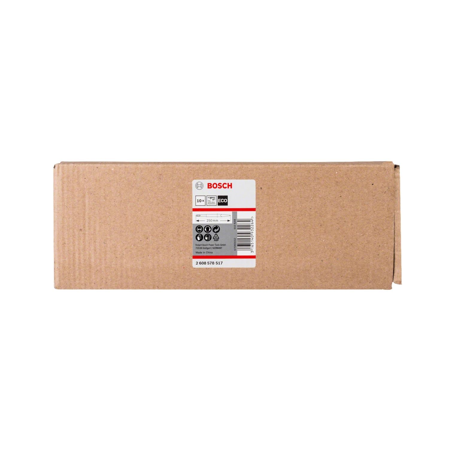 Pack 10 Cinceles Punta SDS - Plus 250mm - Bosch - Herram.cl