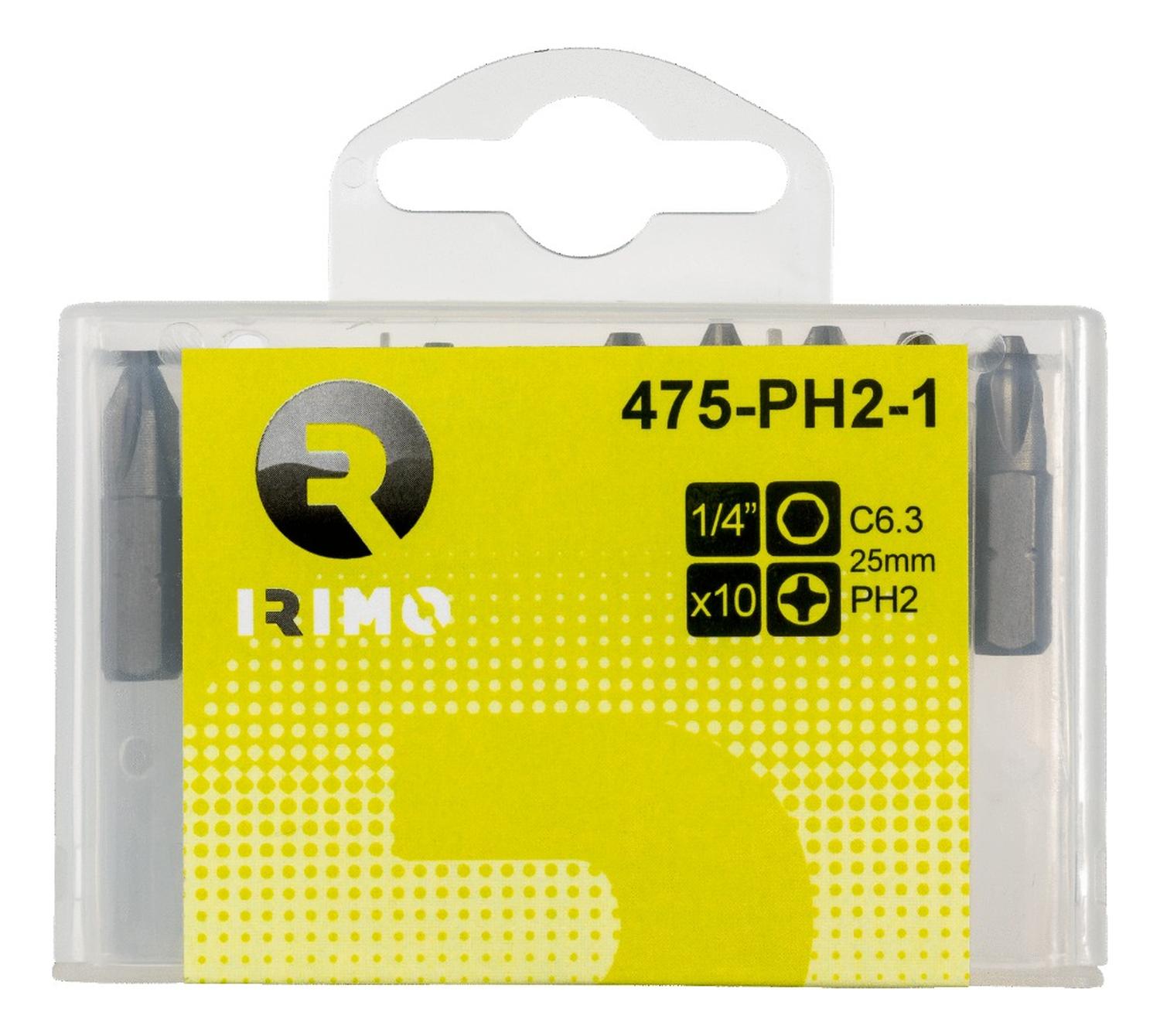Set 10 Puntas de atornillar PH2x25mm - Irimo - Herram.cl