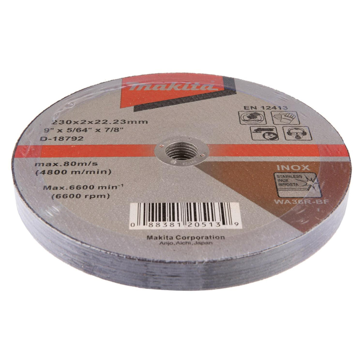 Disco de Corte Inox 230x2mm WA36R-BF - Makita - Herram.cl
