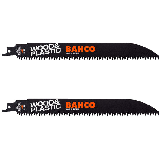 Pack 2 Hojas Sierra Sable HCS Madera y Plásticos 228mm - Bahco - Herram.cl