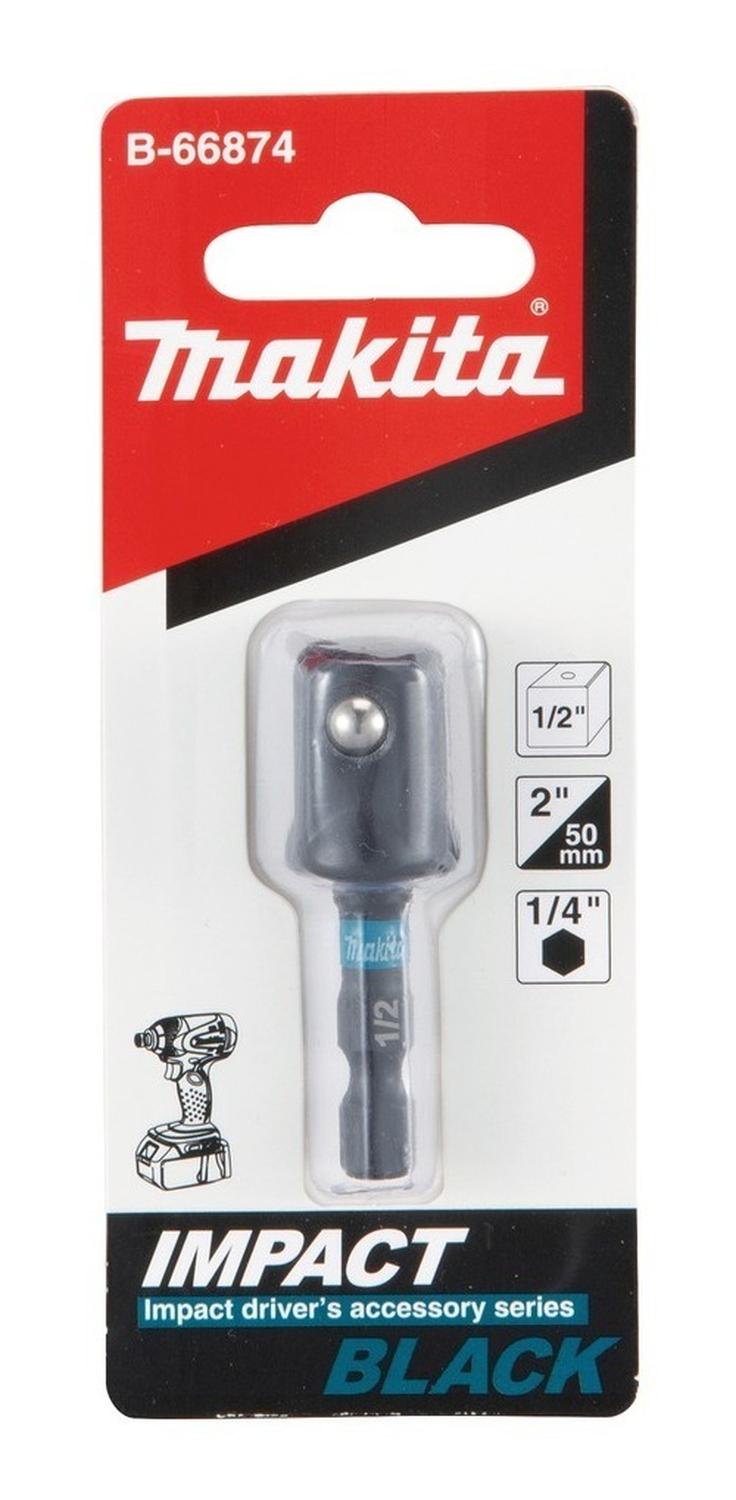 Adaptador Cuadrante Impact Black 1/2''x50mm - Makita - Herram.cl