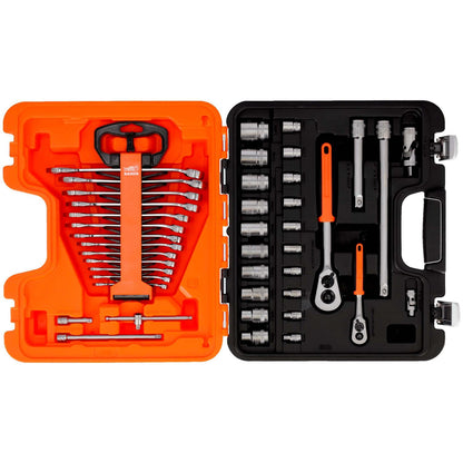 Juego Dados 1/4'', 1/2'' Y Llaves Combinadas 41 Pzas - Bahco - Herram.cl