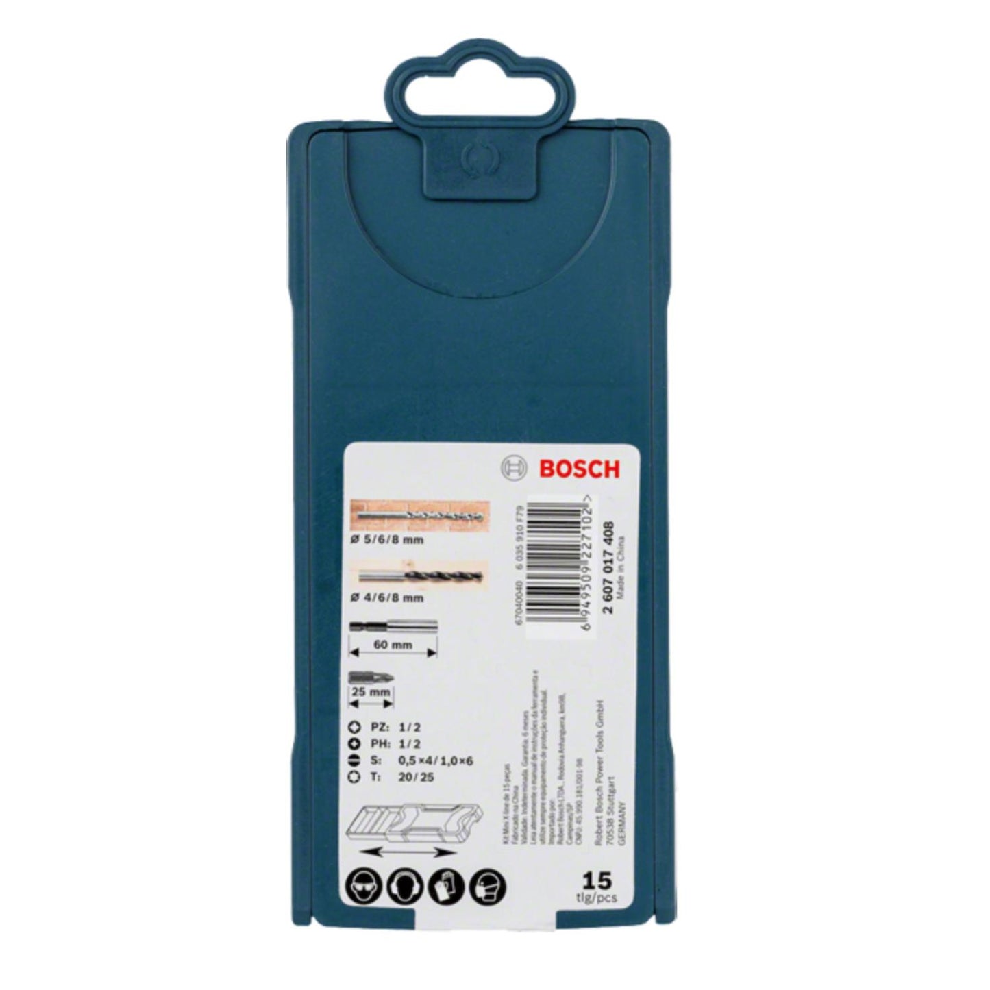 Set Puntas y Brocas Mini X - Line 15 Pzas. - Bosch - Herram.cl