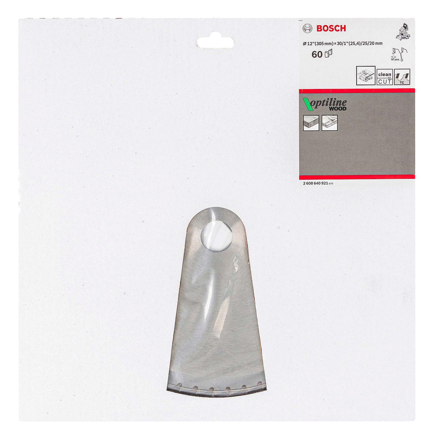 Disco De Sierra Optiline 12''x2,8x30mm 60 Dientes - Bosch - Herram.cl