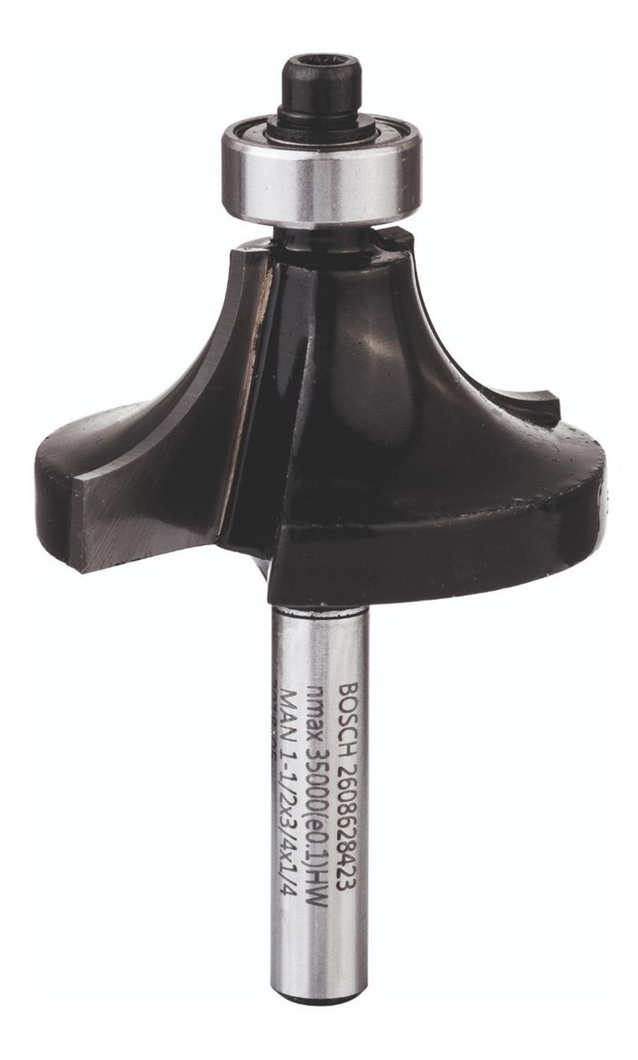 Fresa Redonda 1/4 , R1 12,7mm, D 38,1mm, L 18,6mm, G 60 - Herram.cl