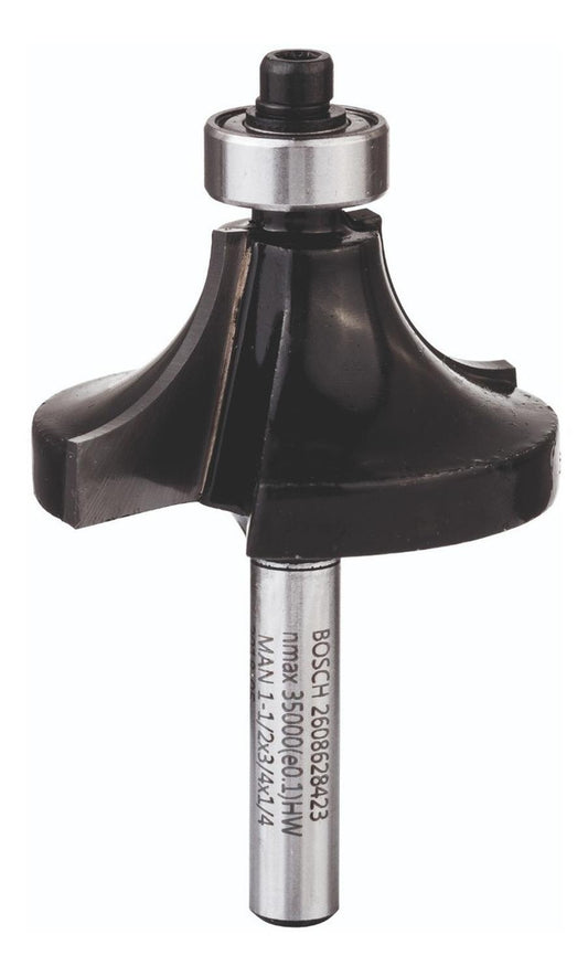 Fresa Redonda 1/4 , R1 12,7mm, D 38,1mm, L 18,6mm, G 60 - Herram.cl