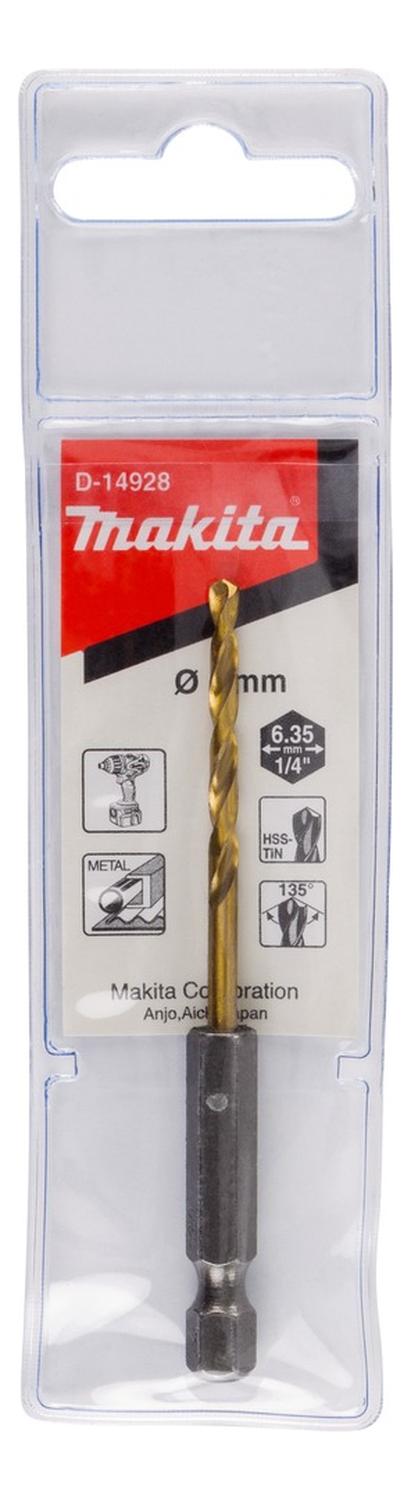 Broca Para Metal HSS - Tin 3x80mm (Toma Hex. 1/4'') - Makita - Herram.cl